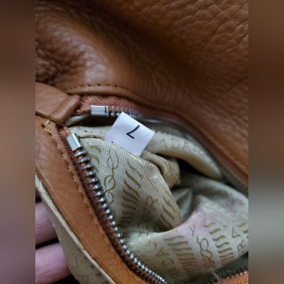 PRADA camel color barrel purse Used $1590 - Picture 6 of 10